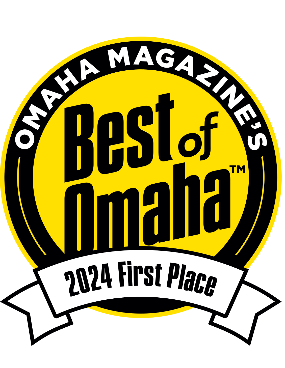 Omaha Magazine's Best of Omaha 2024 First Place award badge