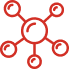 Network connection diagram with six nodes.