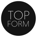 Logo featuring bold "TOP FORM" text in uppercase.