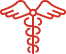 Medical symbol with caduceus and staff