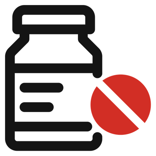Prohibited medication icon