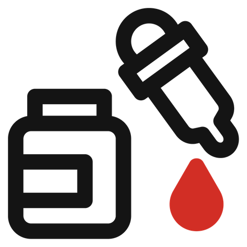 Medical dropper dispensing liquid from a bottle